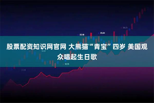 股票配资知识网官网 大熊猫“青宝”四岁 美国观众唱起生日歌